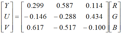 YUV矩阵变换